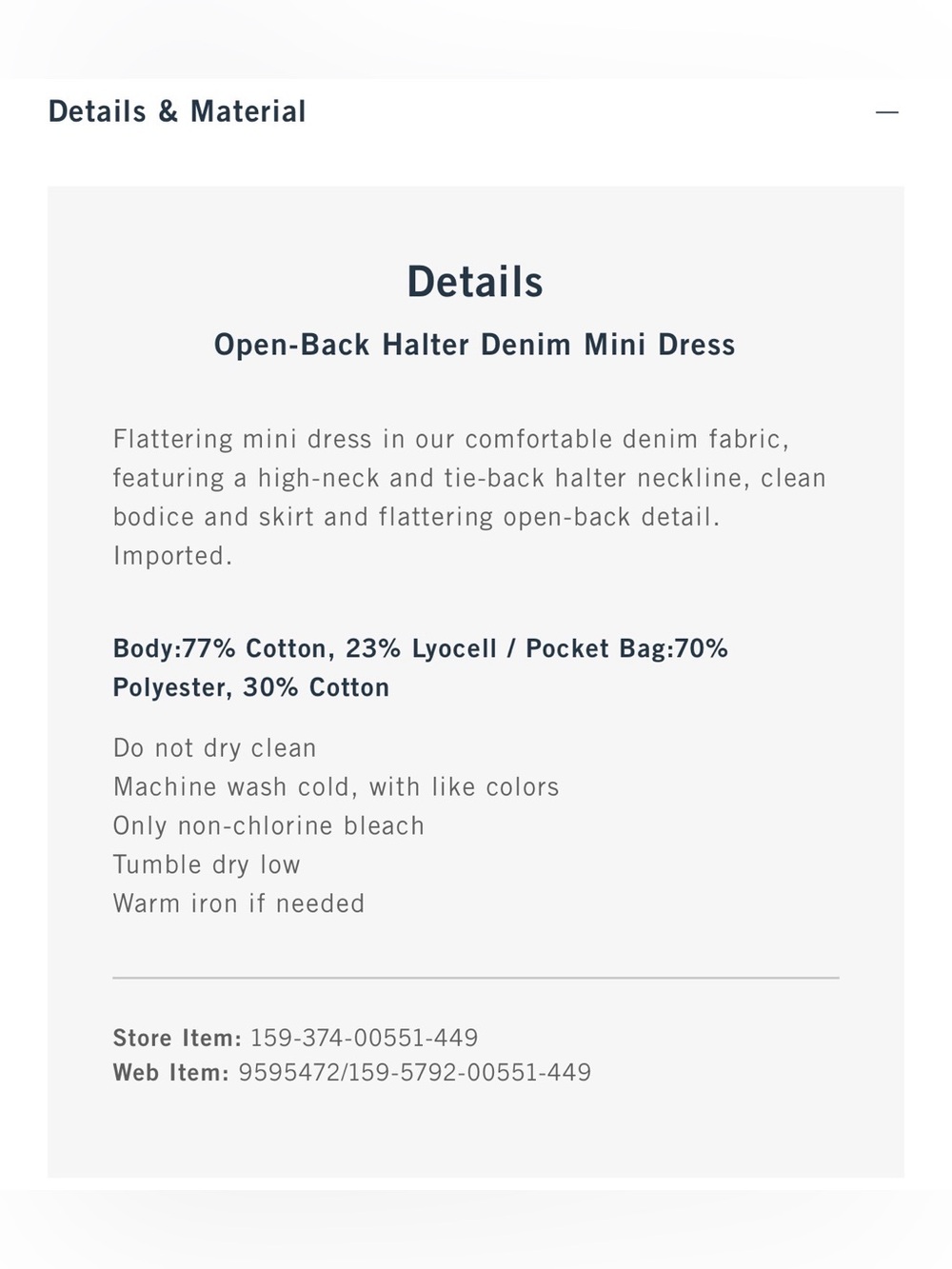 Abercrombie & Fitch Denim Leopard Print Halter Mini Dress - Picture 4 of 6